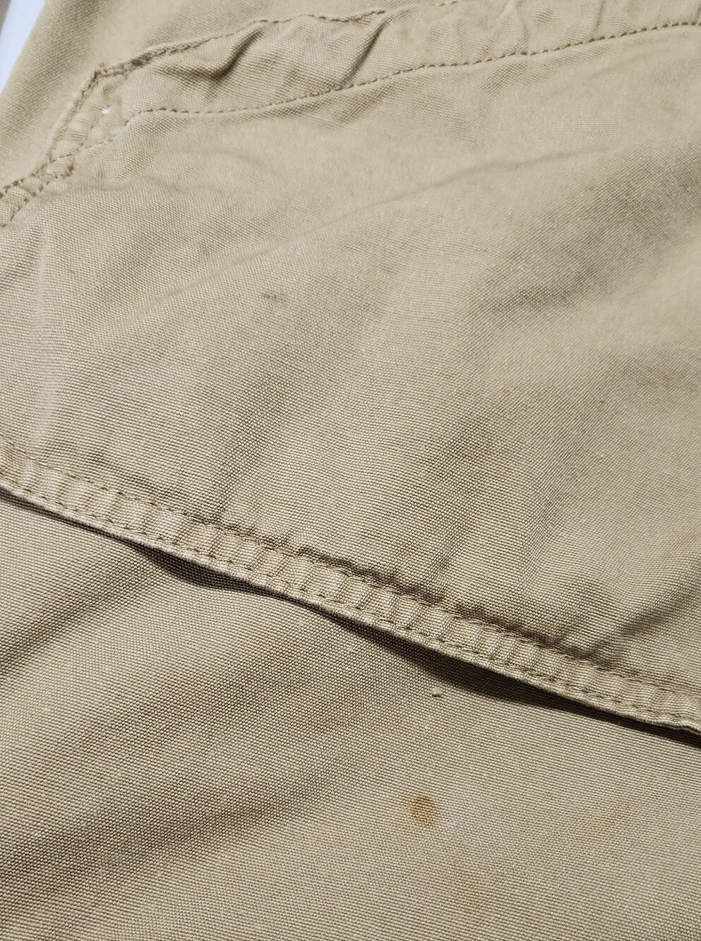 American Eagle Outfitters Tan Field Jacket with Brown Corduroy Collar, Size L - Picture 7 of 8